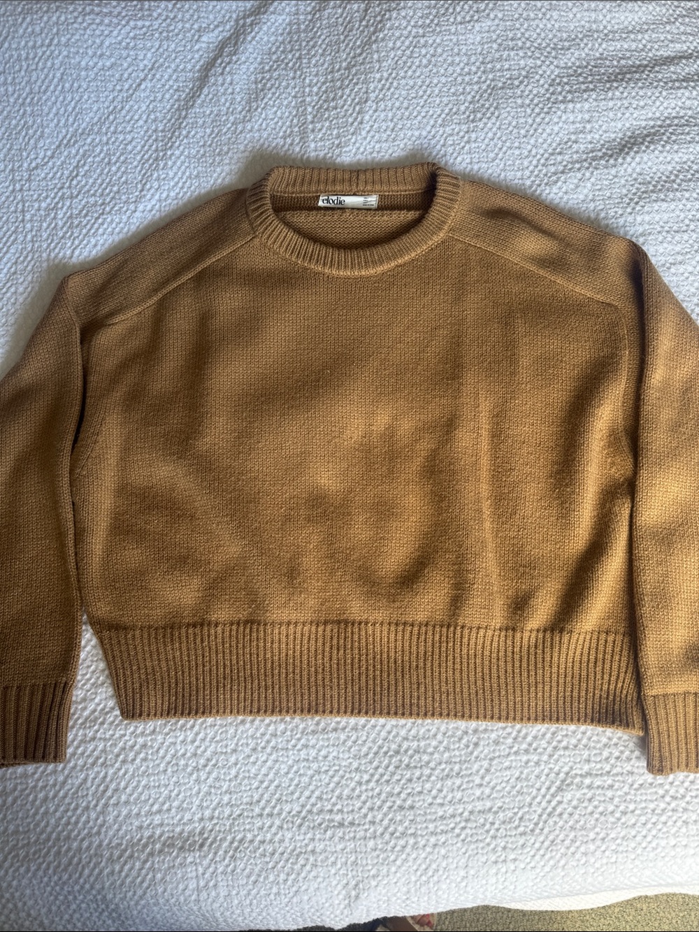 Elodie Camel Crewneck Sweater